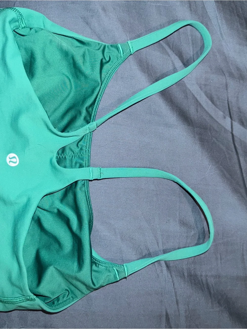 lululemon athletica emerald green strappy sports bra